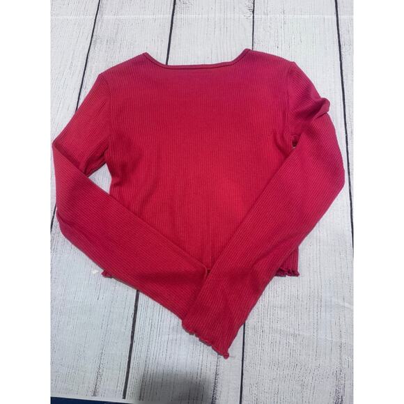 American Eagle Long Sleeve Ribbed Shirt - Picture 2 of 4